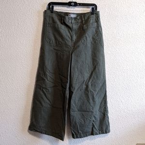 Point Sur wide leg crop green pants